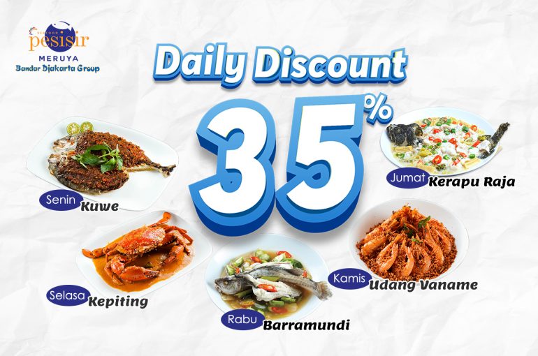 DAILY DISCOUNT PESISIR SEAFOOD MERUYA